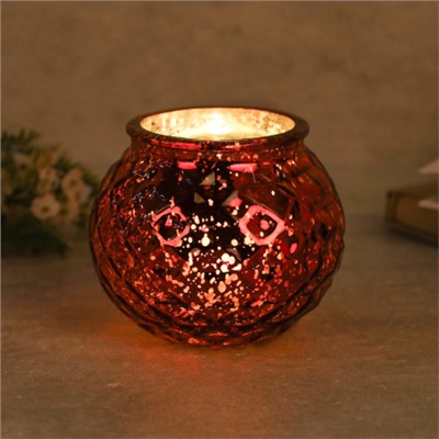 Подсвечник 8x9см КРАСНЫЙ / S838 /уп 100/