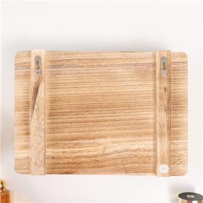 Настенные крючки декоративные для росписи с карманом и полочкой «Натуральный», дерево, 8.5×38×28 см