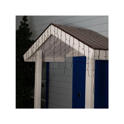 Гирлянда «Бахрома» 3×0.6 м, IP44, УМС, тёмная нить, 160 LED, свечение мульти, 220 В