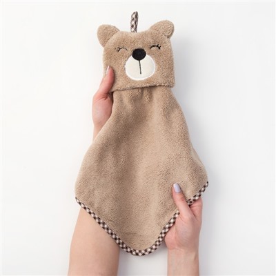 Кухонное полотенце «Доляна. Мишка», 30×30 см, микрофибра