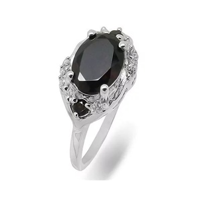 Кольцо из серебра гранат, Паланья