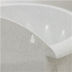 Кашпо для цветов настенное Martika «Фелиция», 3.4 л, d=24 см, пластик, белое