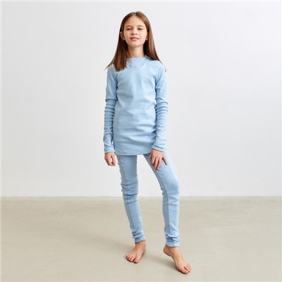 Термобельё для девочки (лонгслив, легинсы) цвет голубой, рост 146 см