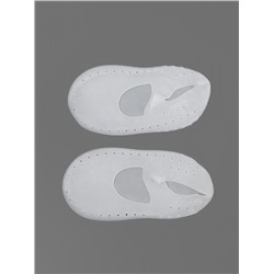 Носочки для педикюра, силиконовые, с лямкой, универсальный размер, 18×9 см, белые