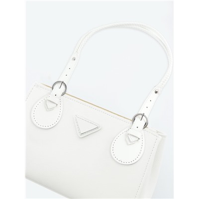 Ручка для сумки, шнуры, 60×1.8 см, с пришивными петлями 5.8 см, цвет белый, серебряный