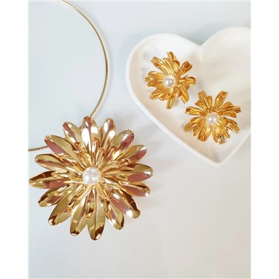 Комплект: колье-обруч и серьги