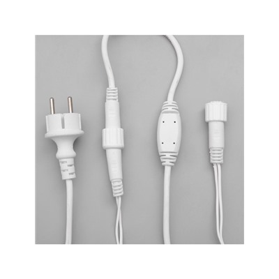 Гирлянда «Бахрома» 3×0.6 м, IP44, УМС, белая нить, 160 SMD-LED, свечение синее, 220 В