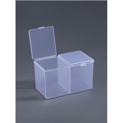 Контейнер для хранения мелочей, 2 секции, 6.7×12.5×7.5 см, МИКС