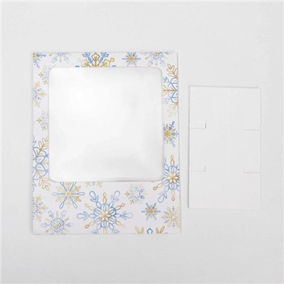 Коробка под 9 конфет с ячейками «Новогодняя» 14.5×14.5×3.5 см