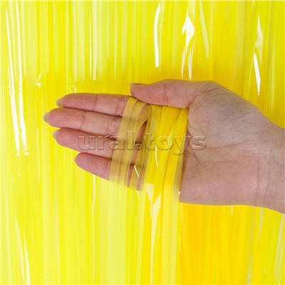 Занавес Дождик Сочный цвет, Желтый, 100*200 см, 1 шт.