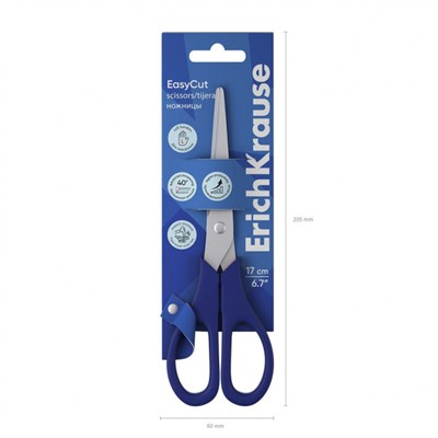 Ножницы для ЛЕВШЕЙ 170 мм EasyCut 60838 ErichKrause