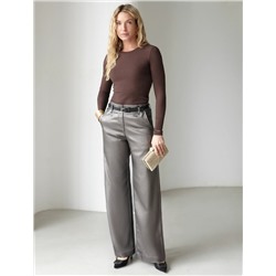 Джемпер из трикотажа в широкий рубчик