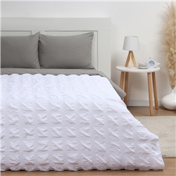 Покрывало 1.5-спальное LoveLife Texture: white, 150×220±5 см, микрофайбер