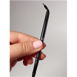 Кисть для макияжа, тонкая, двусторонняя, 13(±1) см, чёрная