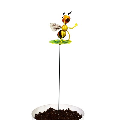 Штекер садовый «Пчёлка на листочке», h=60 см, МИКС, Greengo