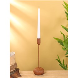 Подсвечник на 1 свечу текстурный «Бисквит», 8×8×25.5 см