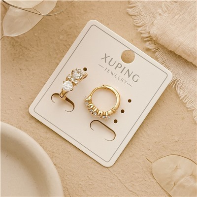 Серьги коллекция "Xuping" покрытие позолота, вставка: фианиты, арт.004.025