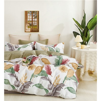 Постельное белье сатин элит на молнии - Листья тропиков