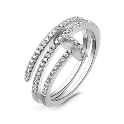 Кольцо из серебра куб.циркон., МЦВА358