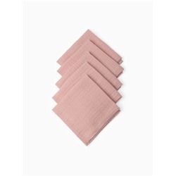 Набор платочков «Крошка Я» Strawberry cream, 20×20 см-5 шт., муслин, хлопок 100%