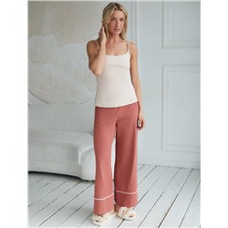 Топ на регулируемых бретелях базовый эластичный из премиального хлопка