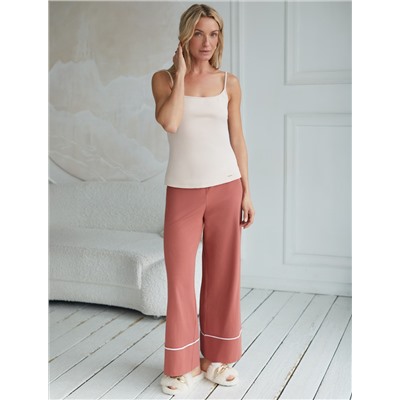 Топ на регулируемых бретелях базовый эластичный из премиального хлопка