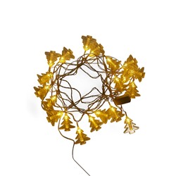 УЦЕНКА Гирлянда «Нить» 4.5 м с насадками «Прищепки-ёлочки», IP20, прозрачная нить, 20 LED, свечение тёплое белое, 220 В