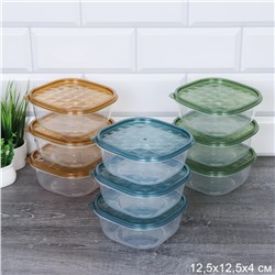 Контейнер квадратный 3 штуки 500 мл / P8 /уп 126/12,5x4 см