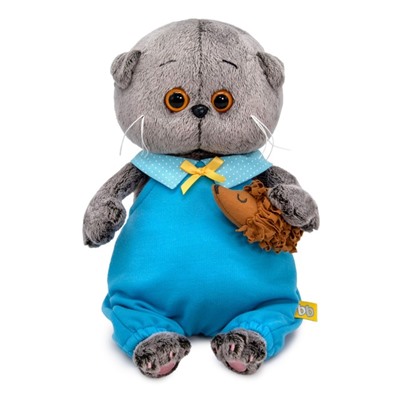 Мягкая игрушка «Кот Басик Baby», с ёжиком, 20 см