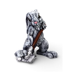 Садовая фигура из полистоуна «Заяц с лопатой», 30×18×35 см