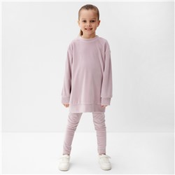 Костюм детский (свитшот, лосины) KAFTAN Plushy, размер 30 (98-104 см), лиловый