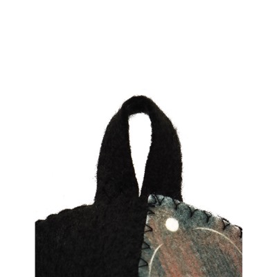 Набор для бани с принтом «Крутой мужик», 4 предмета: шапка, рукавица, тапочки, коврик, войлок, тёмный, «Банная забава»