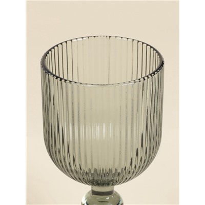 Бокалы для вина SL Home «Модерн», 250 мл, 8×14.5 см, набор 2 шт., стекло, графитовые