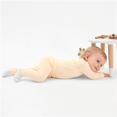 Комплект боди детских MINAKU: Basic Line BABY, рост 86-92 см, цвет молочный, кремовый