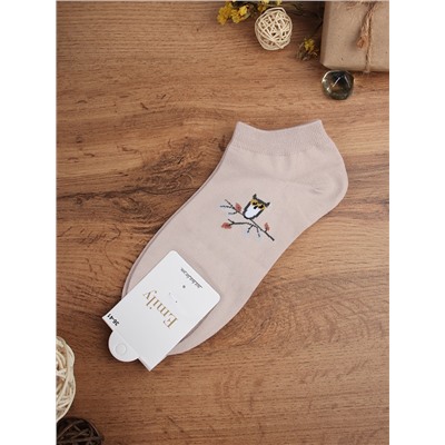 Носки р. 35-40 Птичка короткие / L803 /уп 10/500/1200/ ОДНА ПАРА/ МАРКА