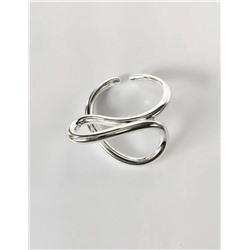 Кольцо с белым серебрением