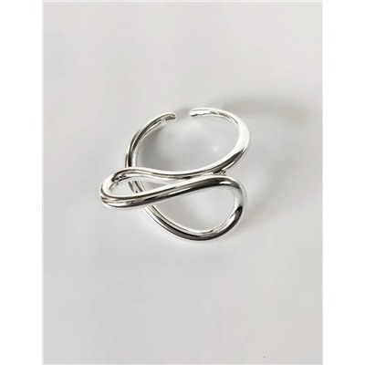 Кольцо с белым серебрением