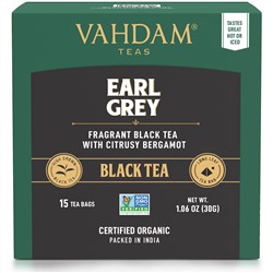 Vahdam Teas, Earl Grey, черный чай с цитрусовыми и бергамотом,30 мг (1,06 унции)