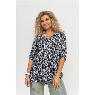 Рубашка 36798 (Черно-белый)