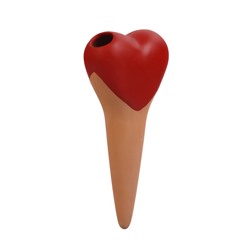 Автополив для комнатных растений «Сердечко», 14×4.6 см, керамика, набор 4 шт., МИКС