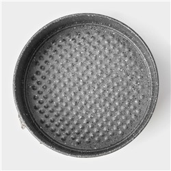 Форма для выпечки Доляна «Мрамор», 17×7 см, съёмное дно, антипригарное покрытие, серая