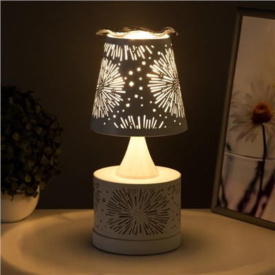 Аромалампа RISALUX «Салют», с подсветкой, Е27, 40 Вт, RGB, 13×13×30 см, белая