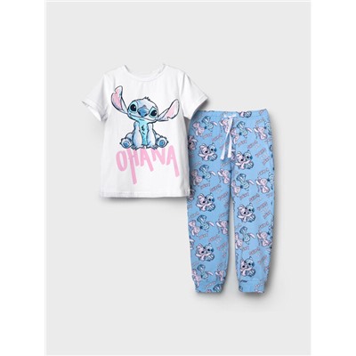 Комплект трикотажный для девочек: фуфайка (футболка), брюки