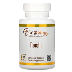 California Gold Nutrition, рейши (Ganoderma lucidum), полный спектр, сертифицированный органический продукт, поддержка на клеточном уровне, 90 капсул Plantcap