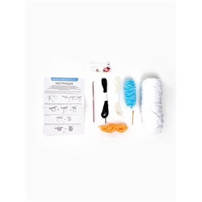 Набор для вязания игрушки «Снеговик в шапке», 18 см, амигуруми