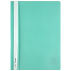 Скоросшиватель А4 пластиковый  бирюзовый 0,18мм TC4018Z inФОРМАТ