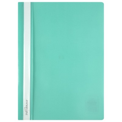 Скоросшиватель А4 пластиковый  бирюзовый 0,18мм TC4018Z inФОРМАТ