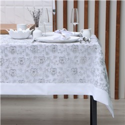 Скатерть «Этель» с пайетками, 85×85±5 см, белая