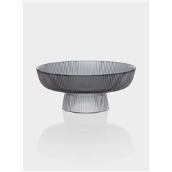 Ваза для фруктов «Камелия», 26×11 см, 2 л, стекло, серая