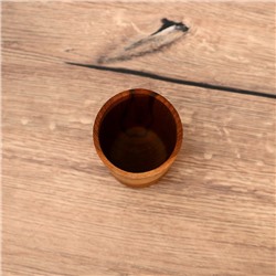 Стакан, 8×8×13 см, тиковое дерево